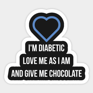 A Diabetic valentine's day Sticker